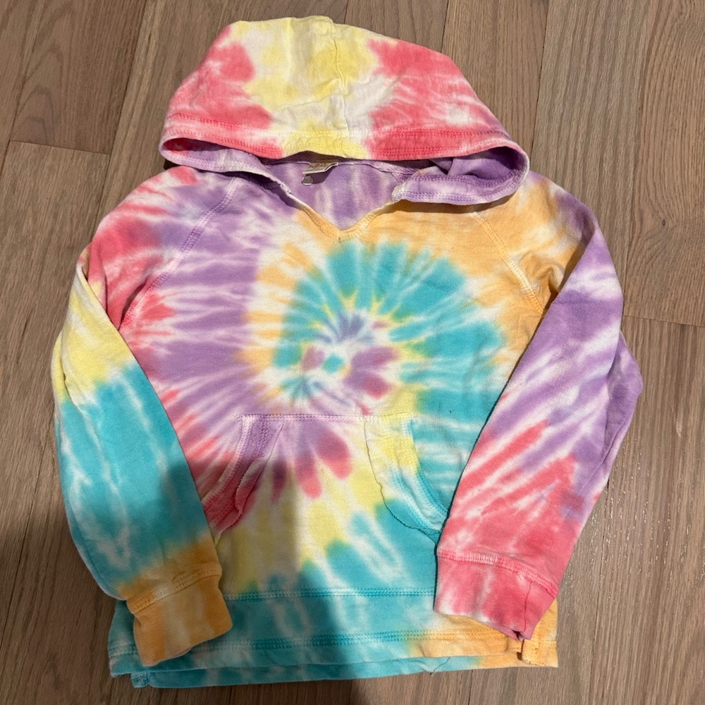 Girls size 4 tie dye hooded sweatshirt Sweet Butterfly brand